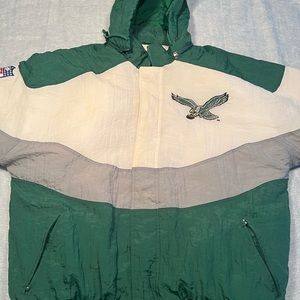 Vintage Eagles Jacket. Kelly Green, old logo, ready to go this season.